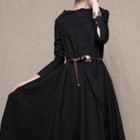 Vászon ruha fekete