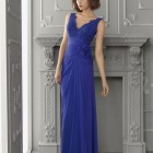 Estélyi ruha hosszú kék Sifon