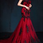 Estélyi ruha fekete piros