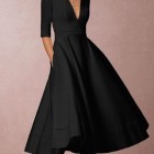 Estélyi ruhák hosszú fekete elegáns