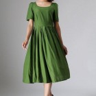 Zöld vászon ruha