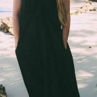 Hosszú nyári ruha fekete