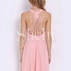 Backless ruha rózsaszín