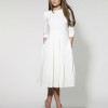 Egyszerű fehér hosszú ruha