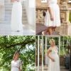 Esküvői ruhák terhes nők számára rövid