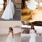 Egyszerű fehér esküvői ruhák